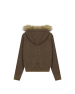 Hooded sweatshirt jacket