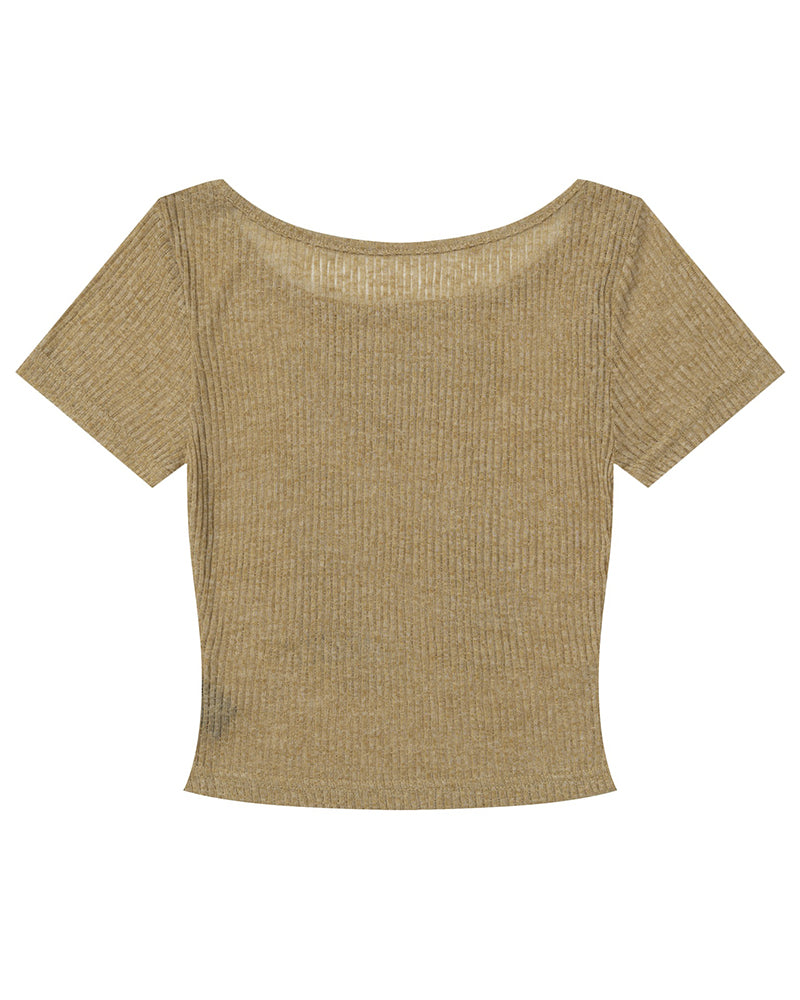 Simple slim short sleeves