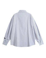 Blue and white striped shirt