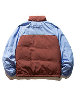 パッチワークコントラストカラーダウンジャケット