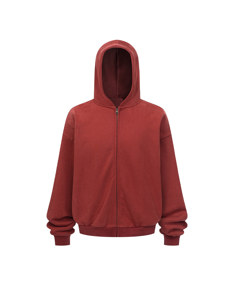 430g Fleece-Lined Zip-Up Hoodie