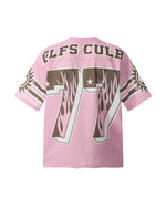 Retro V-neck sports short sleeves