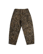 leopard print wide-leg overalls