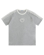 Lace embroidery short sleeves