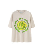 Retro tennis print short sleeves