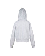 Hooded jacket with large zipper