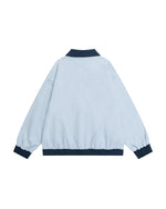 チェック柄パッチワークのシンプルジャケット