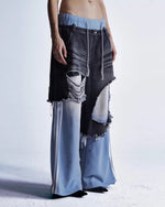 ダメージ加工のカジュアルジーンズ