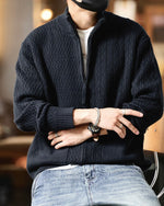 カジュアルレトロニットカーディガン