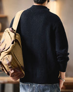 カジュアルレトロニットカーディガン