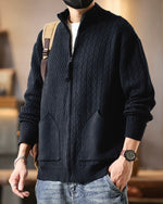 カジュアルレトロニットカーディガン