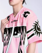 Retro V-neck sports short sleeves