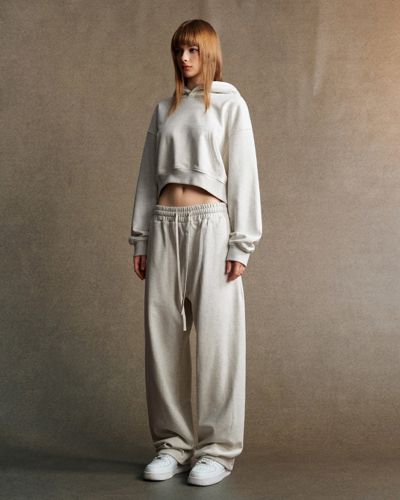 445g Cropped hooded sweatshirt