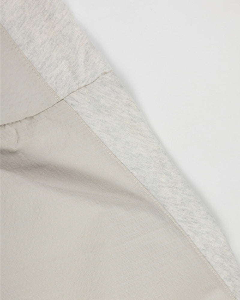 Contrast color stitching work short sleeves