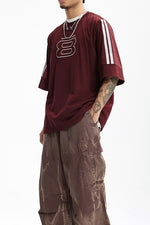 スプライススポーツ刺繍半袖