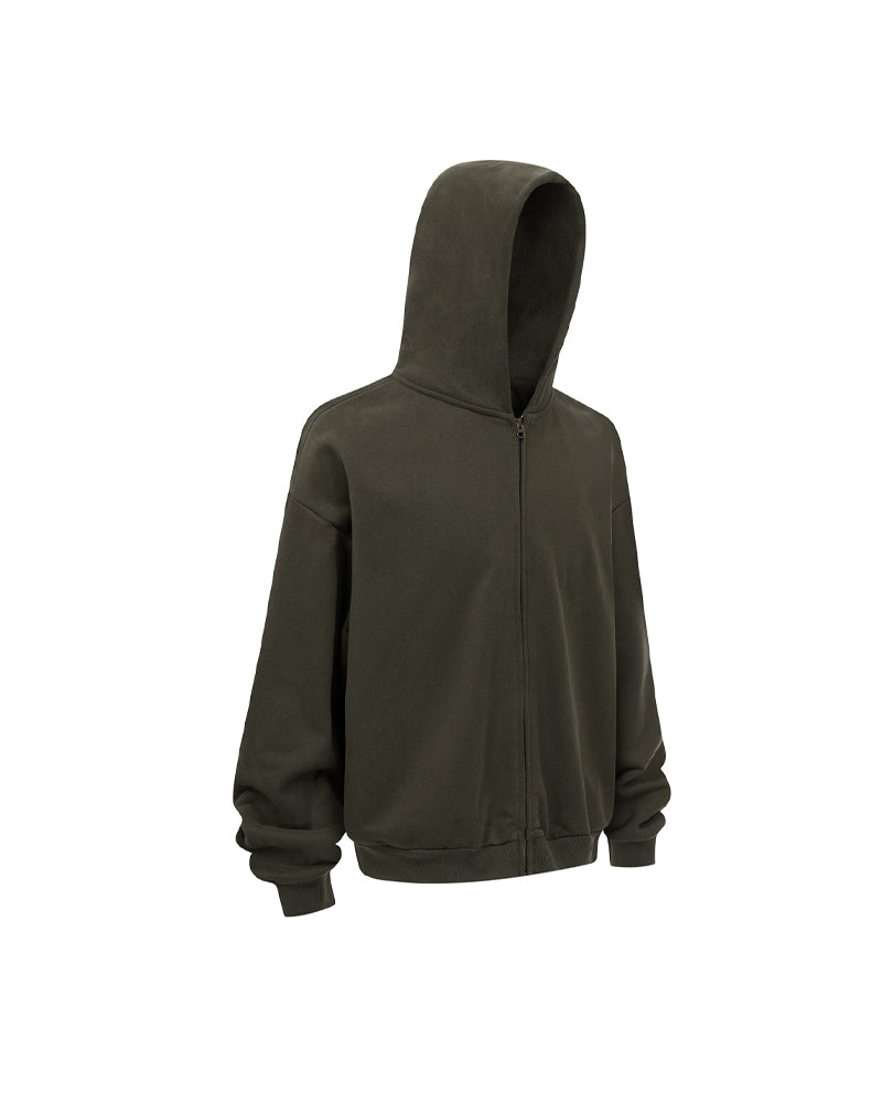 430g Fleece-Lined Zip-Up Hoodie
