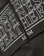 パッチワークフード付きスウェットシャツジャケット