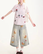 アップルキャット半袖シャツ