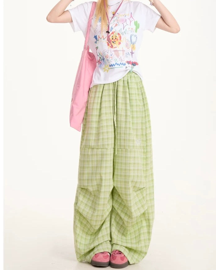 ヴィンテージチェックカジュアルパンツ