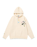 embroidered hooded sweater