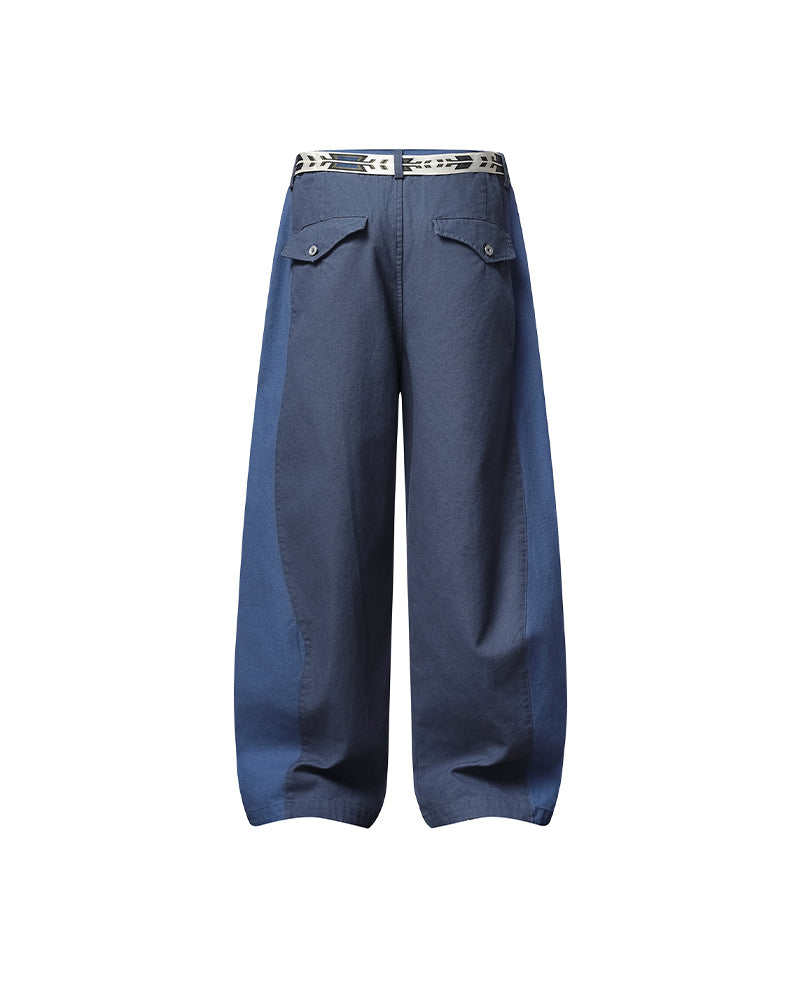 Color-block panelled trousers