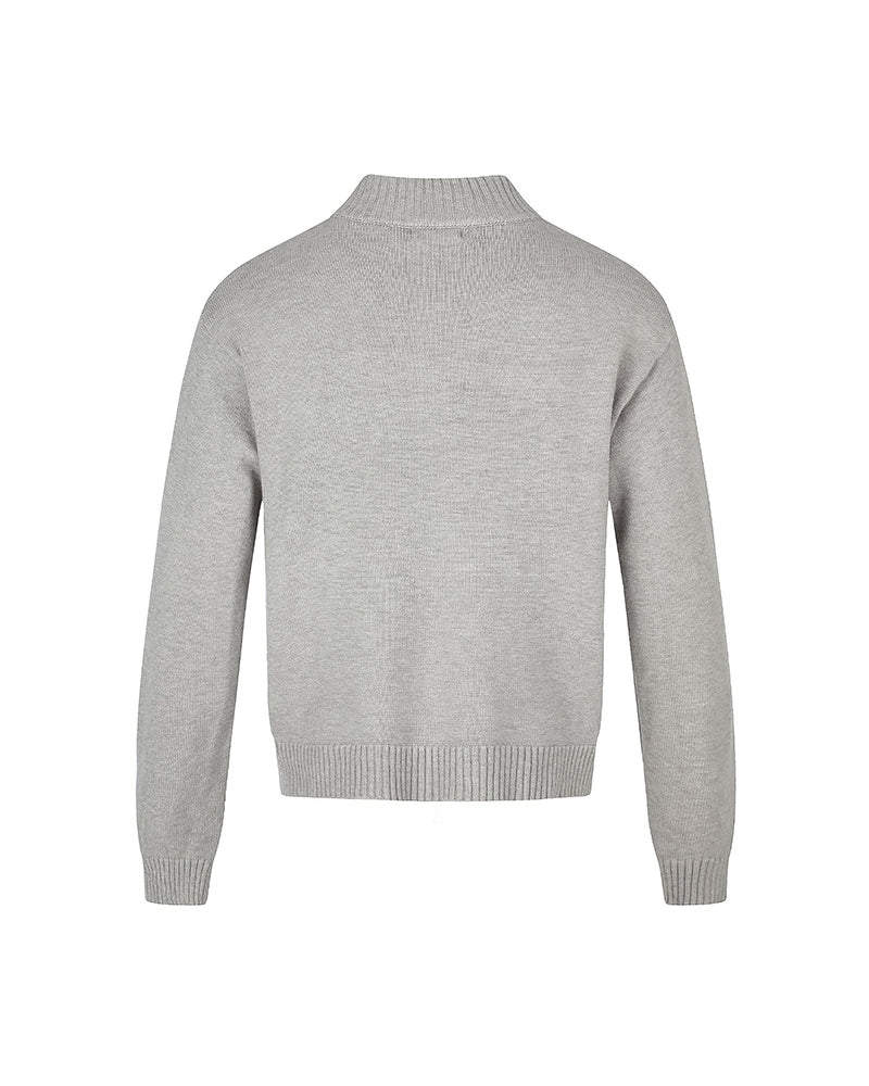 Casual zip-up sweater