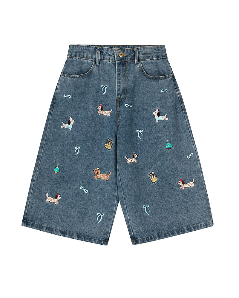 Loose Fit Cropped Shorts
