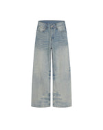 Distressed versatile jeans
