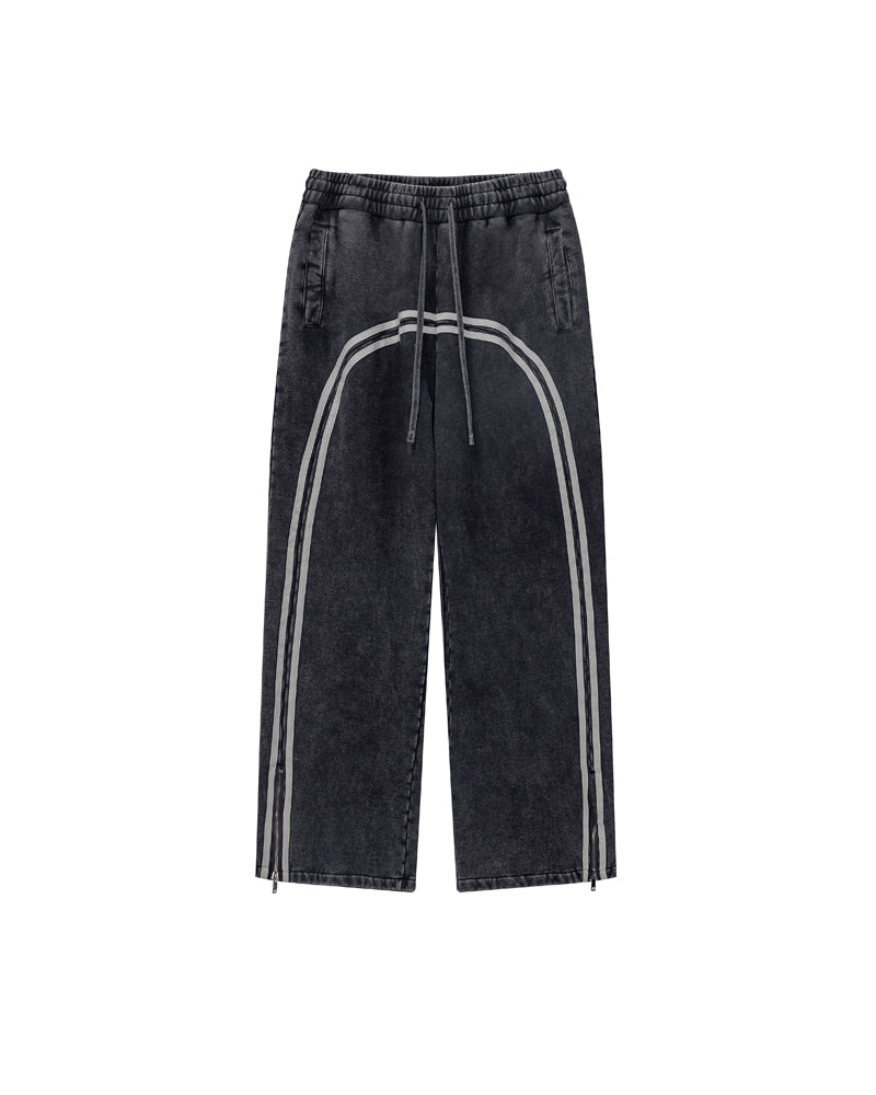 380G Batik-print zip-up trousers