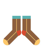 コントラストカラーの吸汗速乾ソックス