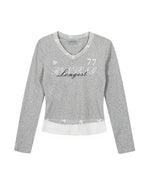 レトロなシンプルな長袖