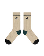 刺繍入り文字ソックス