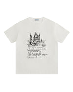 Building print lettering short sleeves