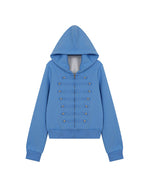 Hooded sweatshirt jacket