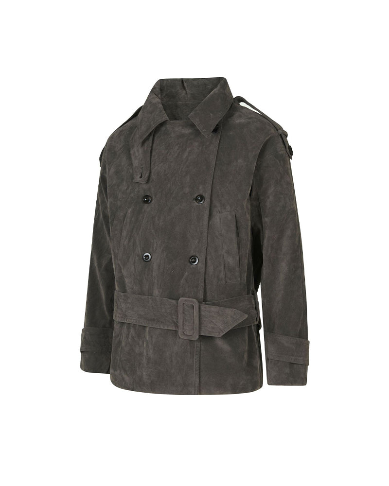 Double-breasted trench coat