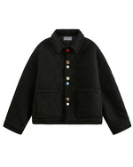 カラフルなボタンダウンコットンジャケット