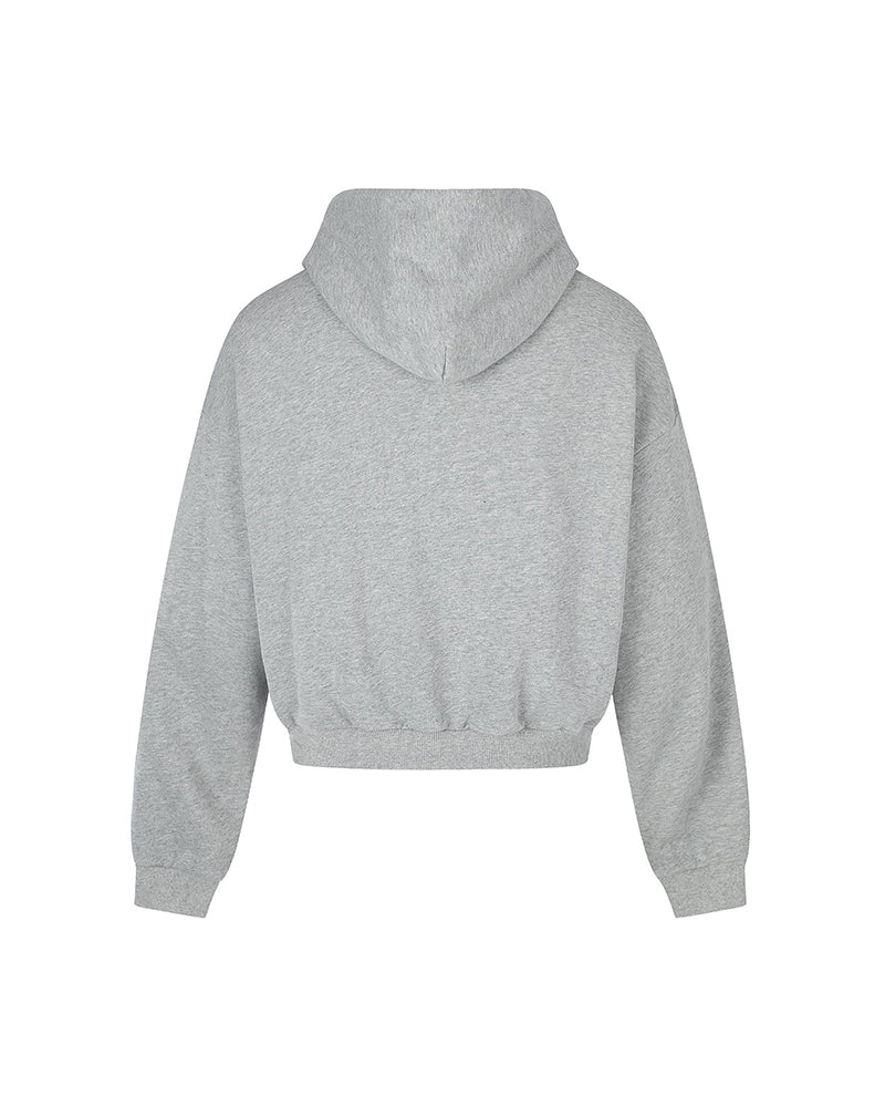 Rhinestone-embellished hooded jacket