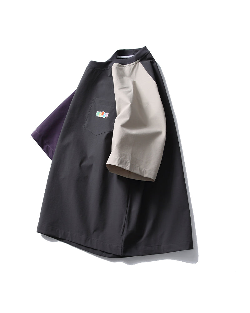 Contrast color quick-drying short sleeves