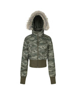 Camouflage zip-up jacket