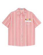 루즈 스트라이프 반팔 셔츠