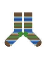 カラーストライプコントラストソックス
