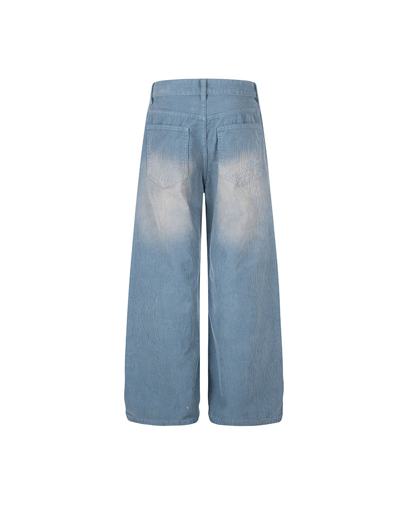 Loose-fit straight-leg trousers