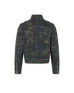Double-breasted stand-collar jacket
