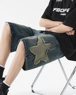 カジュアルなダメージデニムショートパンツ