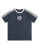 Lace embroidery short sleeves