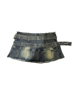 빈티지 리벳 데님 스커트