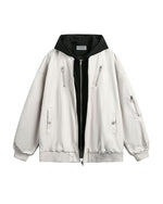 ヴィンテージウォッシュ加工のヘビーフードジャケット