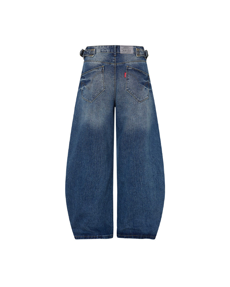Versatile vintage-wash jeans