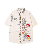 컬러풀 버섯 반팔 셔츠