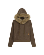Hooded sweatshirt jacket